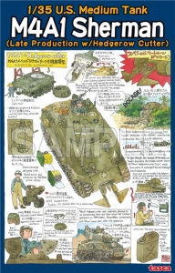 Tasca 35-022 1/35 U.S. Medium Tank M4A1 Sherman (Late Production w/Hedgerow Cutter) 