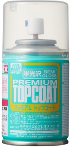 Mr Hobby B602 Mr PREMIUM Topcoat (Water-Based Spray 88ml) [Semi-Gloss]