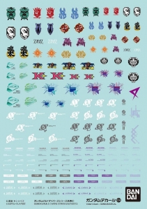 Bandai 124(61988) Gundam Decal for HG 1/144 Gundam Build Divers Series Multi-use (1)