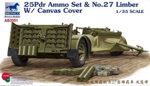 Bronco AB3551 1/35 25Pdr Ammo Set & No.27 Limber w/Canvas Cover