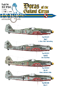 EagleCals Decal EC#14 Doras of the Galland Circus (Fw190D-9/D-11)