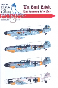 EagleCals Decal EC#36 Bf109G-6 - Erich Hartmann, The Blond Knight