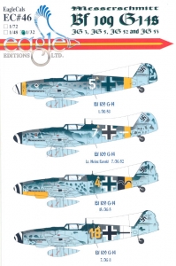 EagleCals Decal EC#46 Bf109G-14 of JG3, JG5, JG52 & JG53