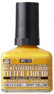 Mr Hobby WC-10 Mr. Weathering Color FILTER LIQUID (40ml) [Spot Yellow]