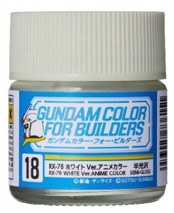 Mr Hobby UG-18 RX-78 White Ver. Anime Color (10ml) [Solvent-Based] (Semi-Gloss)
