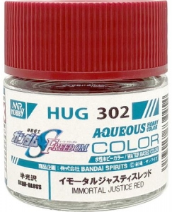 Mr Hobby HUG-302 Immortal Justice Red [Seed Freedom] (Aqueous Color 10ml) [Semi-Gloss]