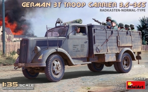 MiniArt 35453 1/35 German 3t Troop Carrier 3.6-36S (Radkasten-Normal-Type) [Opel Blitz]