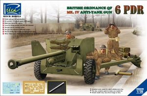 RIICH RV35018 1/35 British Ordnance QF 6 Pdr Mk.IV Anti-tank Gun w/Metal Gun Barrel