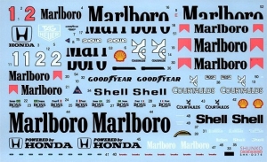 Shunko Models SHK-D376 1/20 McLaren Honda MP4/5 "1989 Grand Prix" Decal w/Marlboro (for Tamiya)