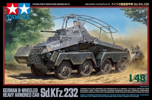 Tamiya 32574 1/48 German 8-wheeled Heavy Armored Car Sd.Kfz.232 {sealmodel code: 5.5}