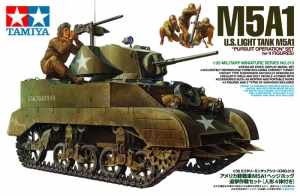Tamiya 35313 1/35 U.S. Light Tank M5A1 "Pursuit Operation" (w/4 Figures) {sealmodel code: 6}