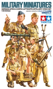Tamiya 35343 1/35 German Africa Corps Luftwaffe Artillery Crew Set