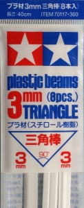Tamiya 70117 Plastic Beams 3mm Triangle White (8pcs.)