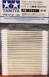 Tamiya 87142 Craft Cotton Swab (50 Pcs) [Triangular - Flat]