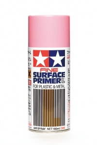 Tamiya 87146 FINE Surface Primer L for Plastic & Metal (Spray 180ml) [Pink]