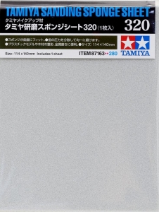 Tamiya 87163 Sanding Sponge Sheet - #320