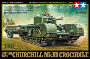 Tamiya 32594 1/48 British Churchill Mk. VII Infantry Tank / Churchill Mk.VII Crocodile Flamethrower {sealmodel code: 7}