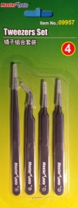 Master Tools(Trumpeter) 09957 Tweezers Set (4 Types)